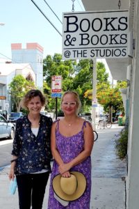 Store co-founder Judy Blume and Jennifer Holm outside of Books & Books @ The Studios in Key West